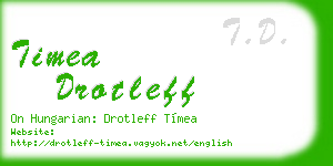 timea drotleff business card